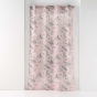 Voilage à œillets 140 x 240 cm – voile sable – imprimé Alissia – Rose