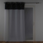 Voilage grande hauteur a oeillets 140 x 280 cm Velours phosphorescent Moonlight Bleu