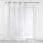 Voilage à œillets 140 x 240 cm brodé – EDENIA Blanc