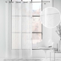 Voilage à Œillets 140 x 240 cm – Voile Sablé Brodé Métallisé – Félicia Blanc