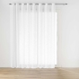 Voilage grande largeur a oeillets 300 x 240 cm effet lin tisse haltona Blanc