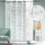Voilage à œillets 140 x 280 cm voile sablé imprimé Biovana grande hauteur
