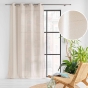 Voilage à œillets 140 x 240 cm – Effet lainage – Loulaine Beige