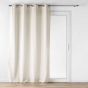 Voilage à œillets 140 x 240 cm – Effet lainage – Loulaine Beige