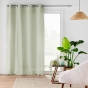 Voilage à Œillets 140 x 240 cm – Effet Lin Tissé – Cloris Sauge