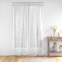 Paire de voilages passe tringle 2 x 70 x 200 cm – KARLA Blanc