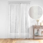 Paire de voilages passe tringle 2 x 70 x 200 cm – KARLA Blanc