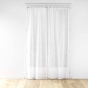 Paire de voilages passe tringle 2 x 70 x 200 cm – KARLA Blanc