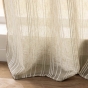 Voilage à œillets 140 x 260 cm Zaho — voile tissé crash fil chenille Beige
