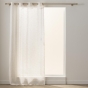 Voilage à œillets 137 x 260 cm Kalia — polyester effet lin fantaisie