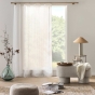 Voilage à anneaux 140 x 240 cm – voile sablé fils coupés Lignis