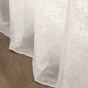 Voilage à œillets 140 x 280 cm - Effet lin tissé fils coupés NEMO Blanc