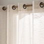 Voilage à œillets 137 x 280 cm Kalia — polyester effet lin fantaisie