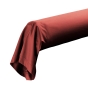 Taie de traversin 85 x 185 cm – percale de coton 78 fils – Terracotta – point bourdon