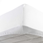 Drap-housse 160 x 200 cm – 100% coton jersey extensible – Bonnet 30 cm – Blanc