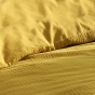 Parure de lit 260 x 240 cm – Gaze de Coton / Coton 57 fils – Angelia Jaune + 2 taies