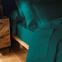 Lot de 4 Taies d'Oreiller 100% Coton 57 Fils/cm² – 2 Taies 63 x 63 cm + 2 Taies 50 x 70 cm Emeraude