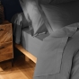 Lot de 4 Taies d'Oreiller 100% Coton 57 Fils/cm² – 2 Taies 63 x 63 cm + 2 Taies 50 x 70 cm Anthracite