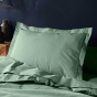 Parure de Lit Complète 240 x 220 cm Sauge - 100% Coton 57 Fils - Drap-Housse 140x190 + 4 Taies