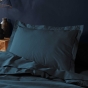 Parure de Lit Complète 240 x 220 cm Bleu - 100% Coton 57 Fils - Drap-Housse 140x190 + 4 Taies