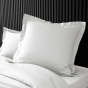 Pack complet housse de couette percale 78 fils pour lit 140 x 190 cm Blanc pur