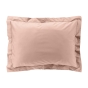 Taie d’oreiller volant plat – 50 x 70 cm – percale unie 78 fils – point bourdon – Nude