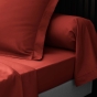 Taie d’oreiller volant plat – 50 x 70 cm – percale unie 78 fils – point bourdon – Tomette