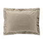 Taie d’oreiller volant plat – 50 x 70 cm – percale unie 78 fils – point bourdon – Sable