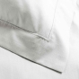 Taie d’oreiller volant plat – 50 x 70 cm – percale unie 78 fils – point bourdon –Blanc