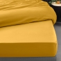 Ensemble literie 4 pièces – Drap plat 240 x 300 cm + drap housse 140x190 cm + 2 taies 63x63 cm – Percale 78 fils – Curry