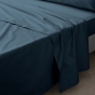 Ensemble literie 4 pièces – Drap plat 240 x 300 cm + drap housse 140x190 cm + 2 taies 63x63 cm – Percale 78 fils – Bleu