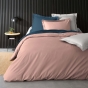 Pack complet housse de couette percale 78 fils pour lit 140 x 190 cm Nude
