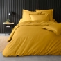 Pack complet housse de couette percale 78 fils pour lit 140 x 190 cm Safran