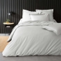 Pack complet housse de couette percale 78 fils pour lit 140 x 190 cm Blanc pur
