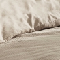 Parure de lit 240 x 220 cm Sienna Sable + 2 taies 63x63 cm – Double face gaze de coton & coton 57 fils
