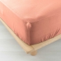 Parure de lit complète 240 x 220 cm gaze de coton – 2 taies 63x63 cm + drap housse 140x190 cm Rose