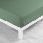 Parure de lit 240 x 220 cm 100% coton ROMY + drap housse 140 x 190 cm Cèdre