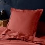 Lot de 2 Taies d'Oreiller 63 x 63 cm – 100% Coton 57 Fils – Terracotta