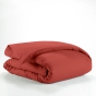Housse de couette 140 x 200 cm – Coton uni 57 fils – LINA – Terracotta