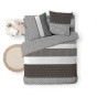  Parure de lit 6 pièces MEIKO – 260 x 240 cm – 100% coton – 42 fils/cm²