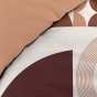 Housse de couette 240 x 220 cm + 2 taies – Coton 42 fils – GEMMA Terracotta