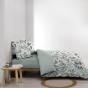 Parure de lit 3 pièces – 240 x 220 cm – 100% coton – 42 fils Voltine Sauge