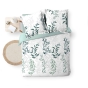 Parure de lit 240 x 220 cm + 2 taies – Percale 78 fils – WENDY – Imprimé feuillage 
