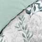 Parure de lit 240 x 220 cm + 2 taies – Percale 78 fils – WENDY – Imprimé feuillage 