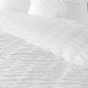 Parure de lit 2 pièces 140 x 200 cm microfibre unie plissée PLISSIA Blanc