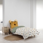 Pack Parure de lit enfant 140 x 200 cm + Drap Housse 90x190 cm – TIGRY – 100% coton