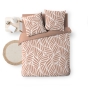 Housse de couette 260 x 240 cm coton 57 fils MORGANE Mocha + 2 taies