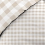 Housse de couette réversible 260 x 240 cm imprimée 57 fils – VICTOIRE Naturel – 2 taies incluses