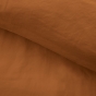 Housse de couette 240 x 220 cm microfibre unie lavée – LIAM Caramel – 2 taies incluses