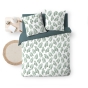 Parure de Lit 240 x 220 cm AQUALIS – Coton 42 Fils Imprimé Feuillage + 2 Taies